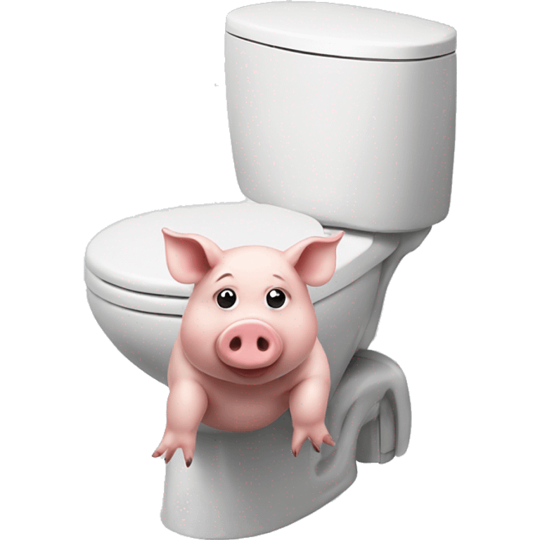 Pig on a toilet emoji