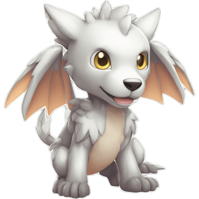 cute cool edgy beautiful shiny Digimon-Fakemon-animal full body emoji