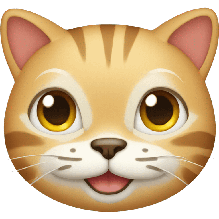 Cat head smiling emoji