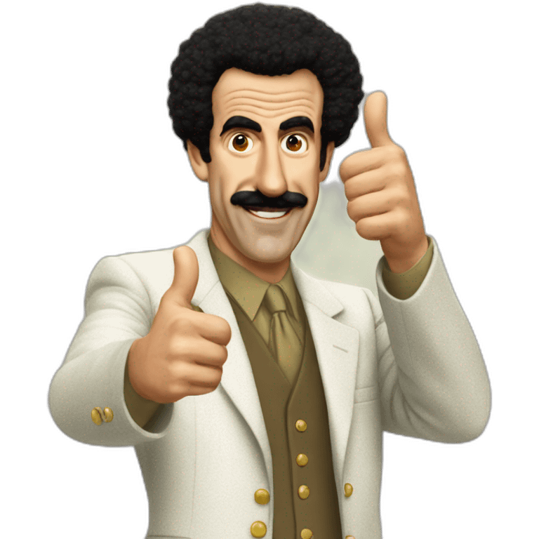 Borat double thumbs up emoji