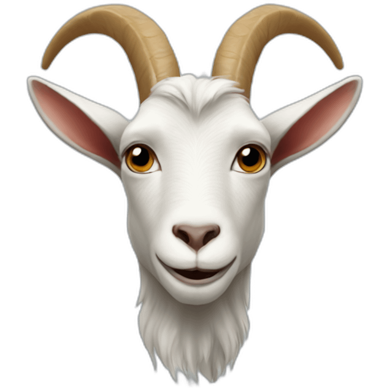 A goat with a monkey's head emoji