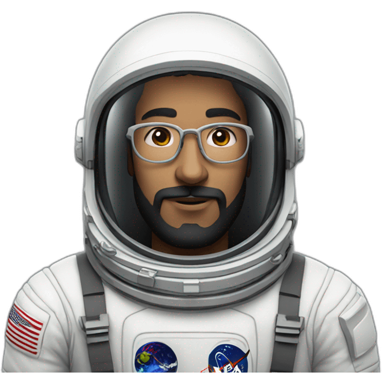 astronaut black-beard caucasian-man white-glasses emoji