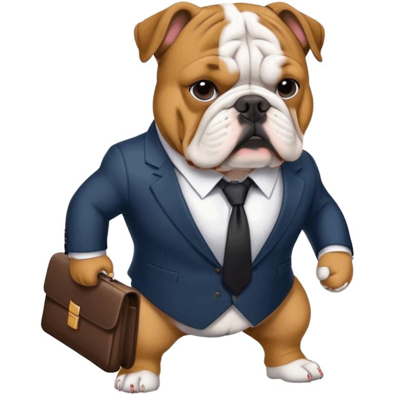 Bulldog working in insurance  emoji