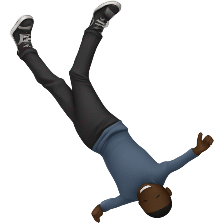 A Blackman doing a backflip emoji