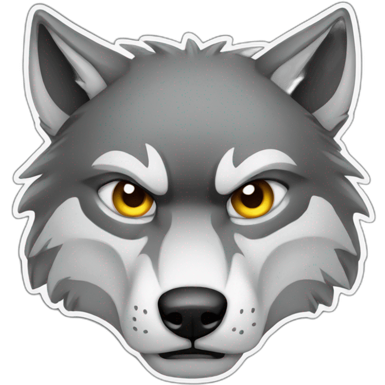 Angry wolf emoji