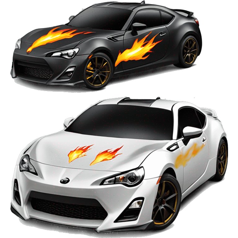 Batman themed toy wide-body Scion FR-S with hot rod flames  emoji