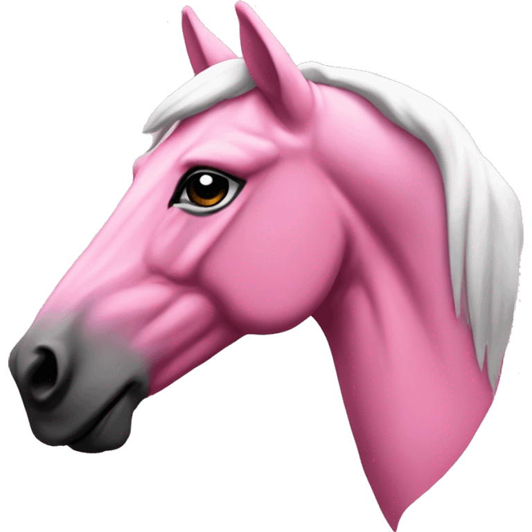 Pink stalion (head only, sideview of the face, make sire it fits for the organizations logo) emoji