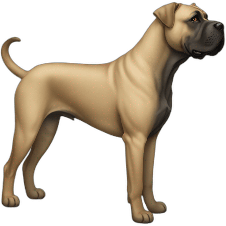 dog Cane Corso color fawn full body emoji