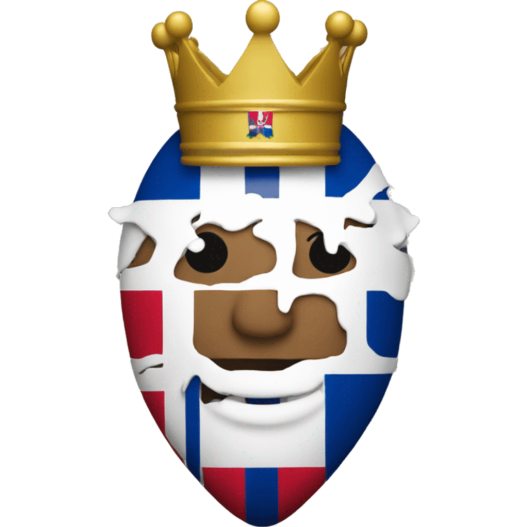 Dominican flag with a crown emoji