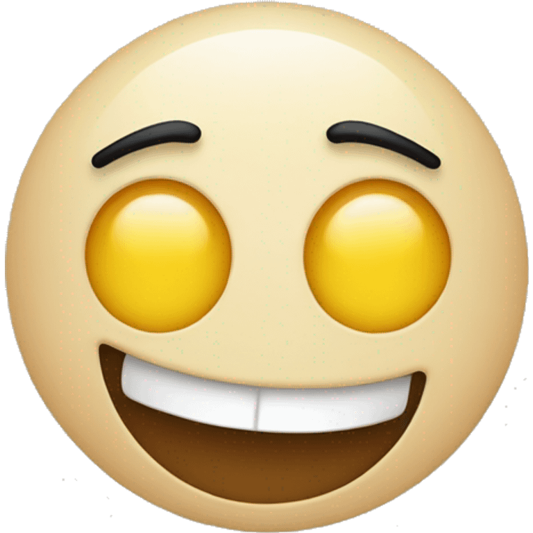 smiley face with one eyebrow raised emoji