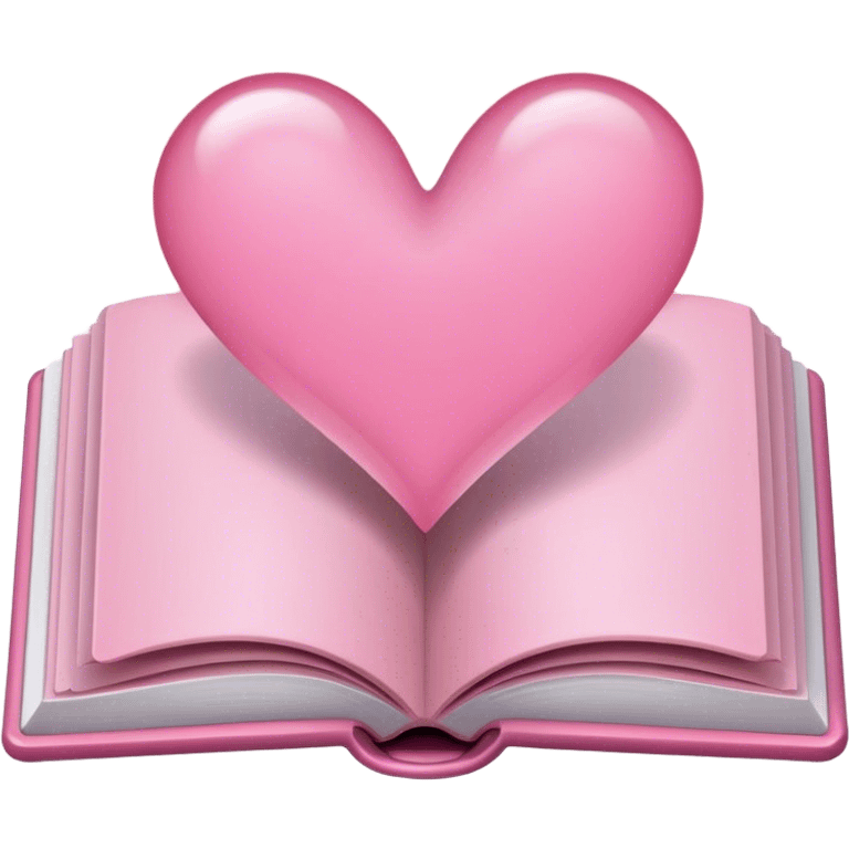 Romance book light pink  emoji