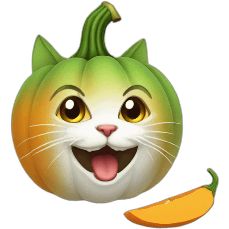 Citrouille chat emoji