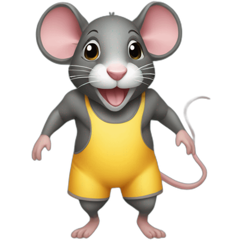 sexy rat wearing swimming suit emoji