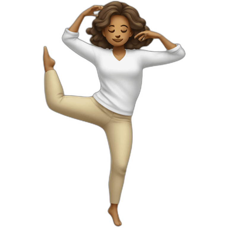 Femme qui fait un dab emoji