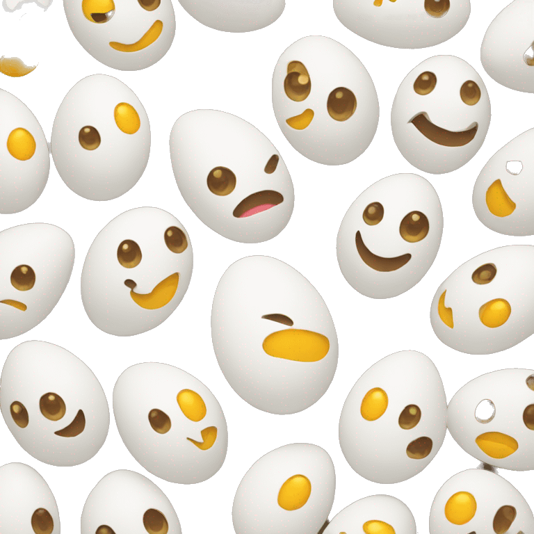 Smiling eggs emoji