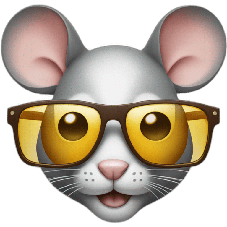 Mouse with sunglasses emoji