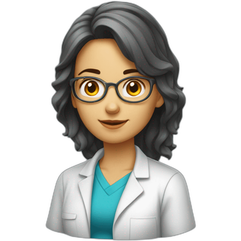 Fille qui étudie de la physique chimie  emoji