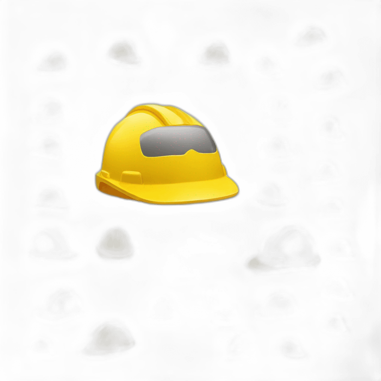 cat waring yellow construction helmet emoji