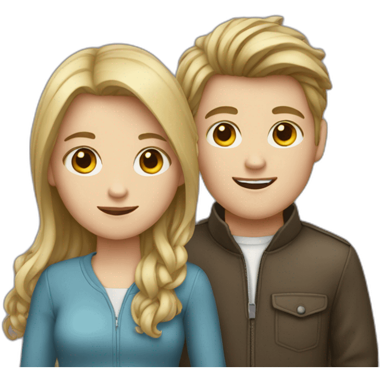 One white boy and white girl  emoji