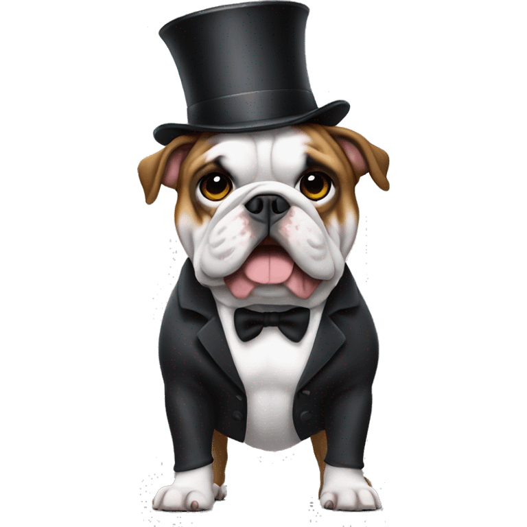 english bulldog conductor music emoji