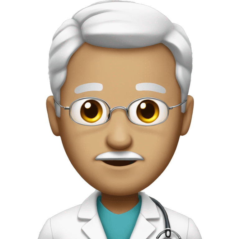 Doctor with small eye ,white hair  ,big nose emoji