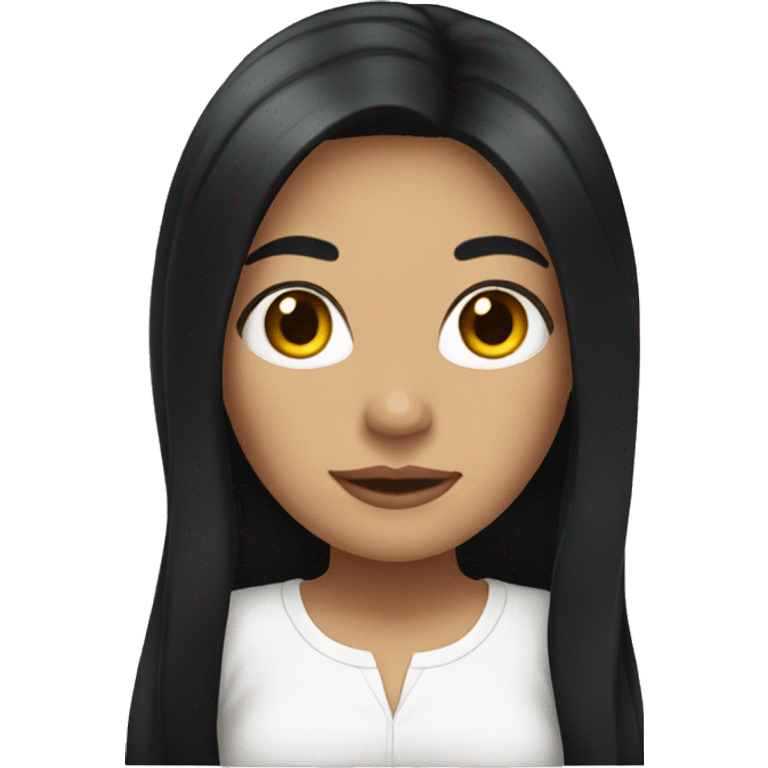 Latina with long  black hair  emoji