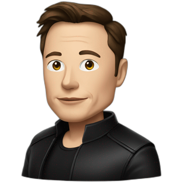 Elon musk in black outfit emoji