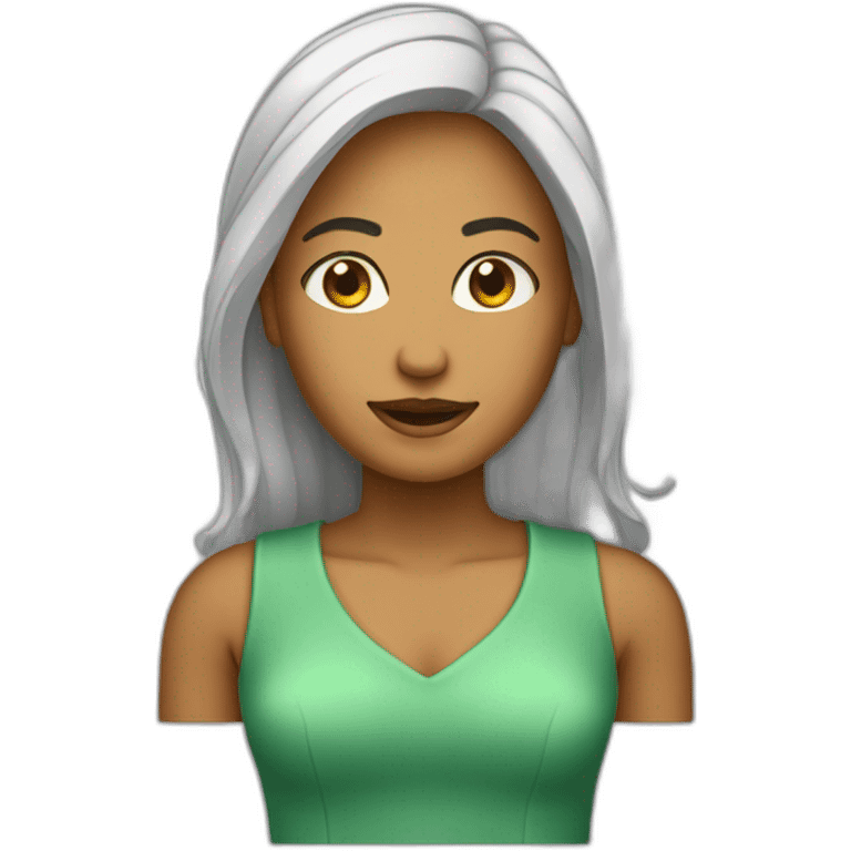 mulher no computador emoji