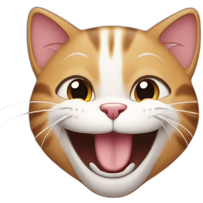 Cat with laughter emoji