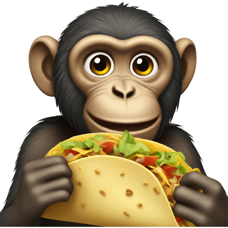 Monkey eating taco emoji