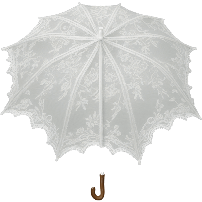 rococo lace white umbrella emoji