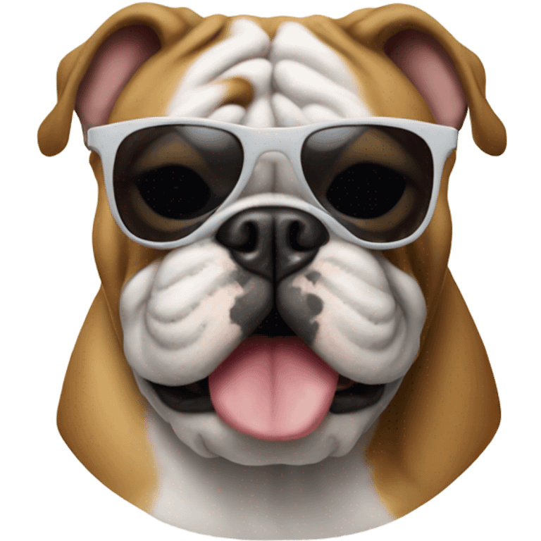 bulldog with sunglasses emoji