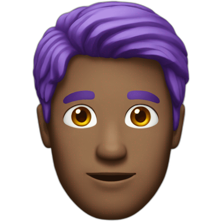 A man with purple hair emoji