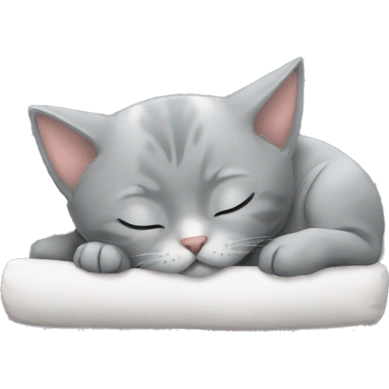 grey kitten sleeping  emoji