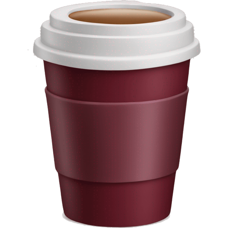 aesthetic burgundy TAKEAWAY coffee emoji