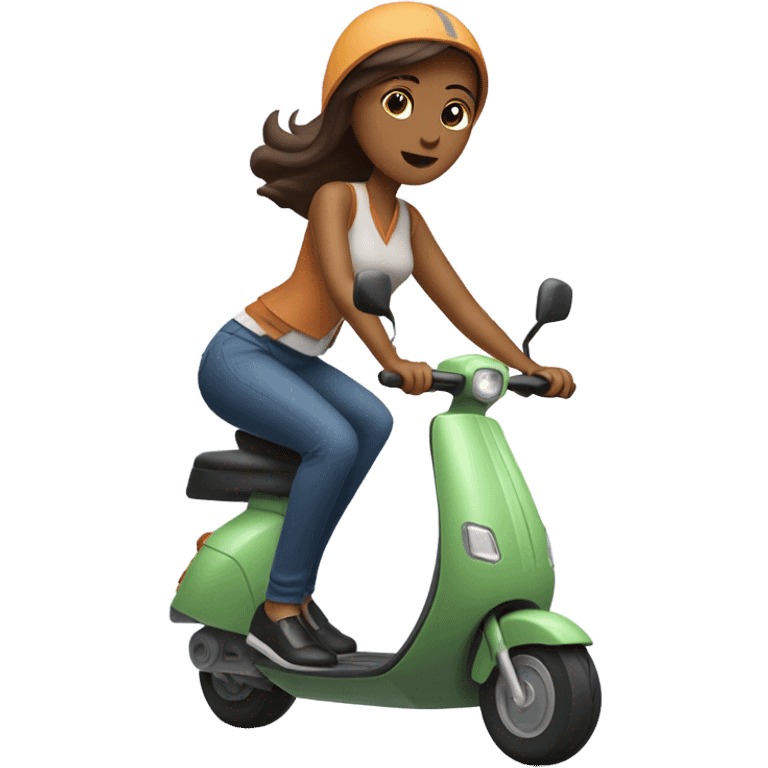 a women on electric scooter rob emoji