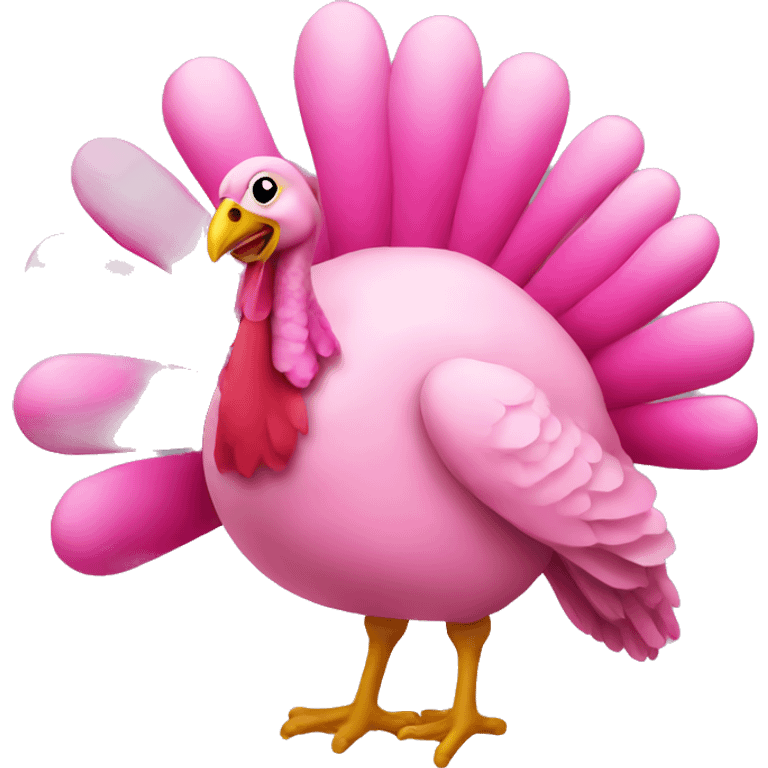 Pink turkey emoji