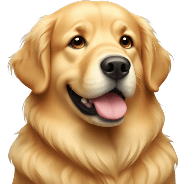 Fat golden retriever  emoji