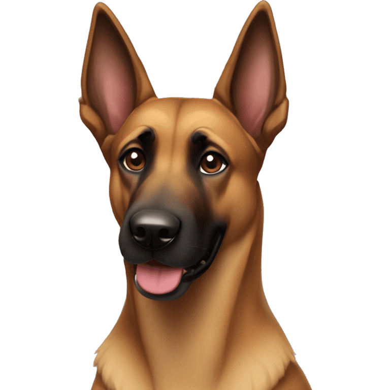 Malinois avec une oreille droite et une qui tombe emoji