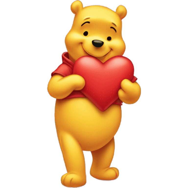 Cute Winnie the Pooh love hearts  emoji