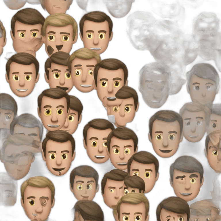 Macron dans une montagne emoji