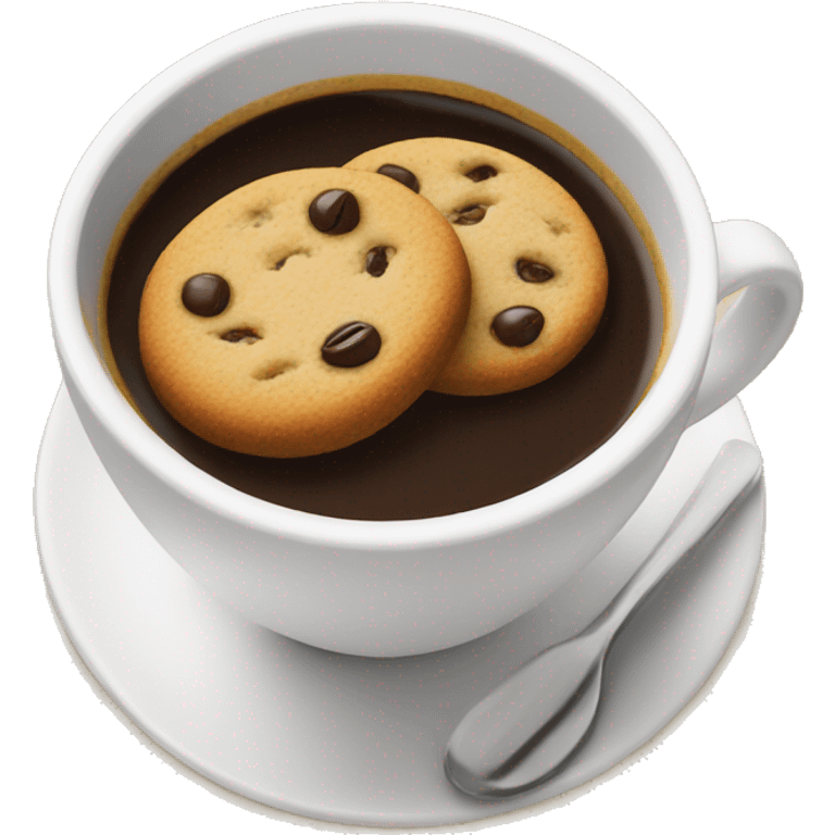 a shot of espresso with cookies on the side  emoji