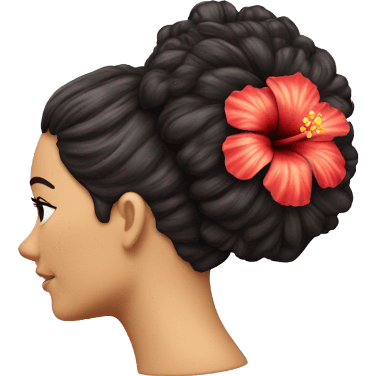 Hibiscus Flower hairclip big hair up  emoji