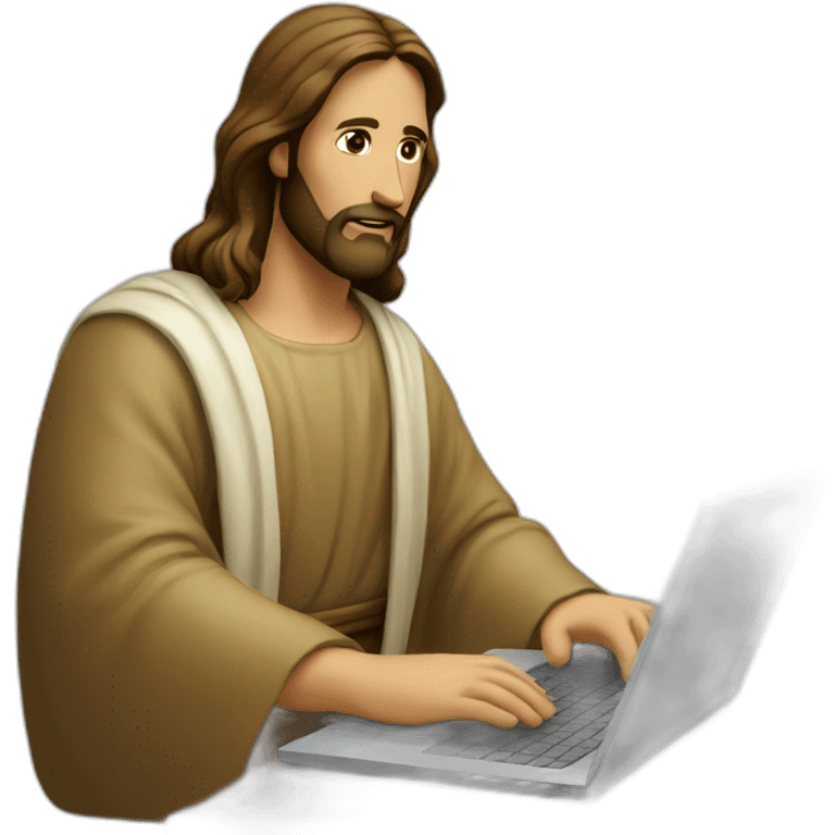 jesus at a laptop emoji