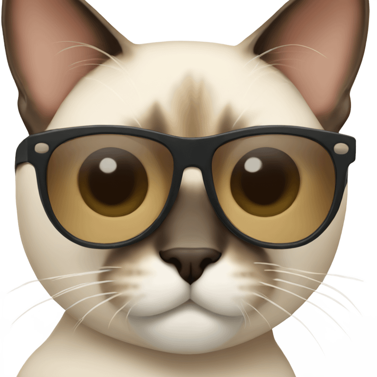 Siamese cat with sunglasses emoji