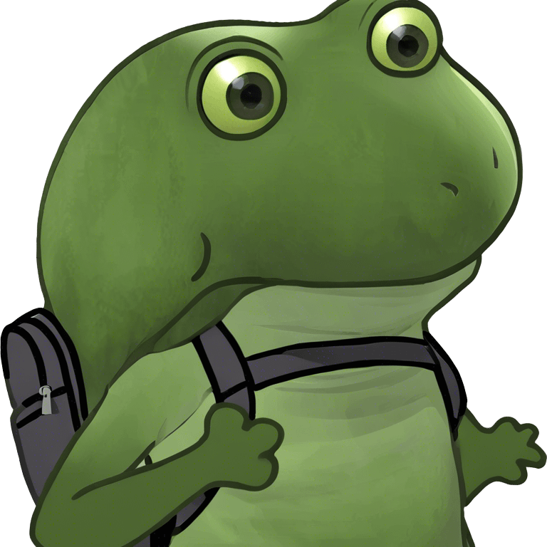 bufo basic with backpack emoji