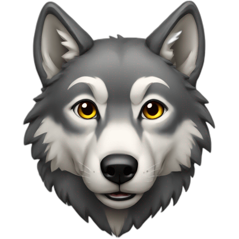 Wolf black emoji