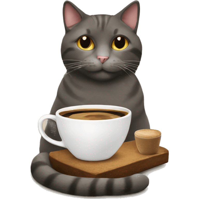 cat and coffee emoji