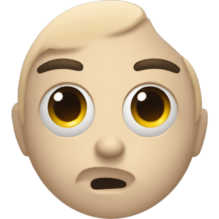 Design an emoji of a relaxed, dazed face with half-closed, bloodshot eyes, a subtle smile, the expression should convey a calm, dreamy 'stoner' vibe. emoji