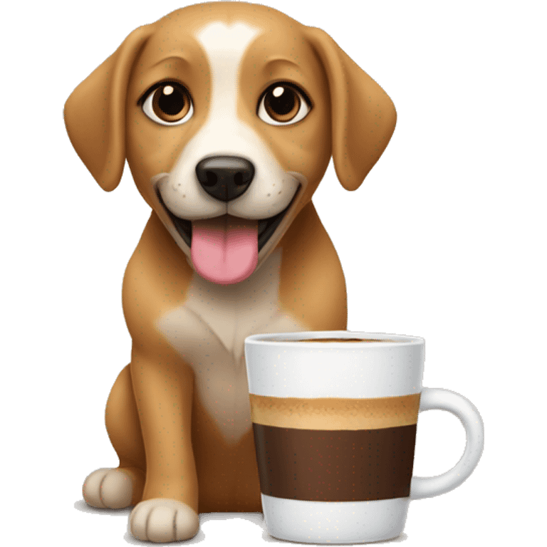 Perrito con café  emoji